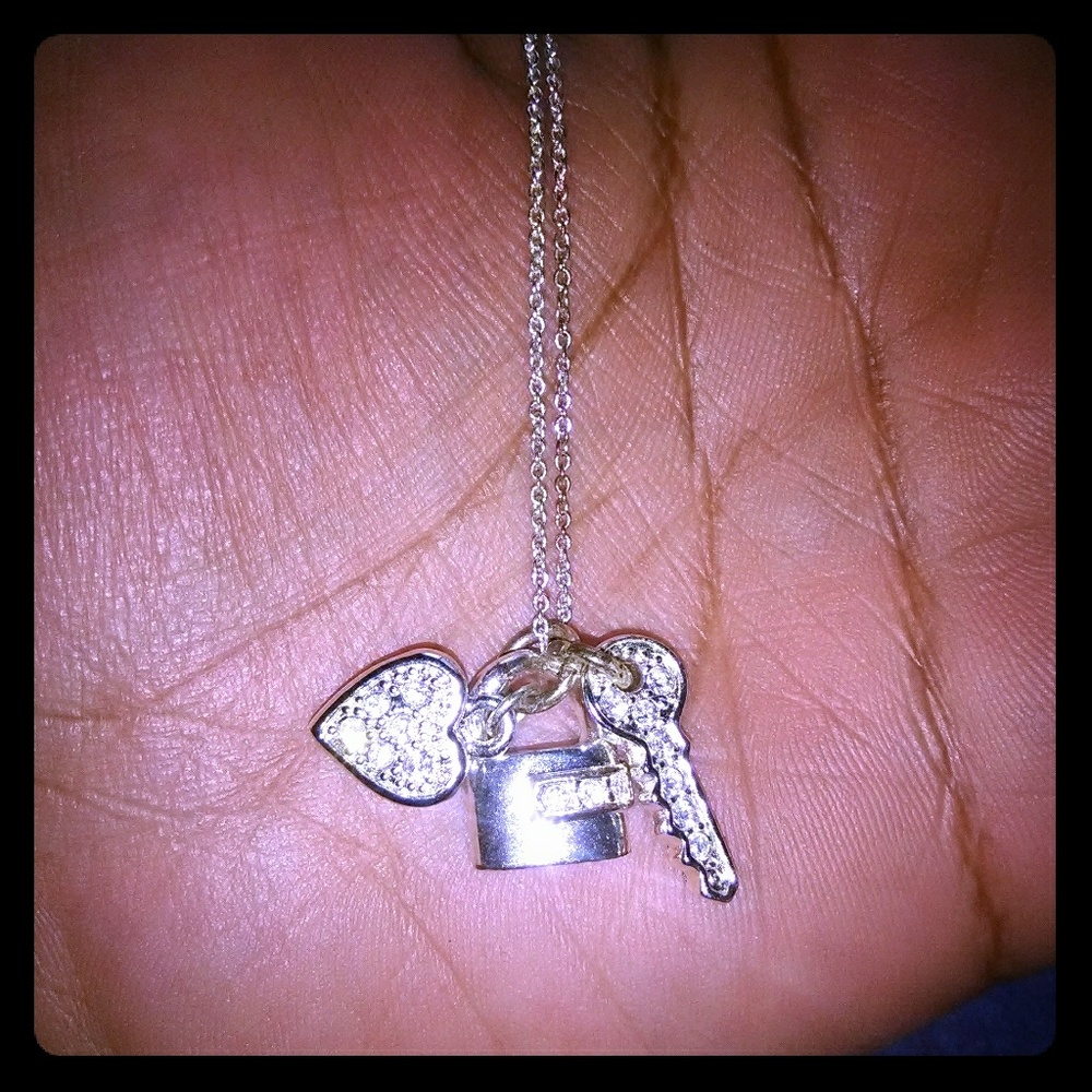 Lock heart and key necklace